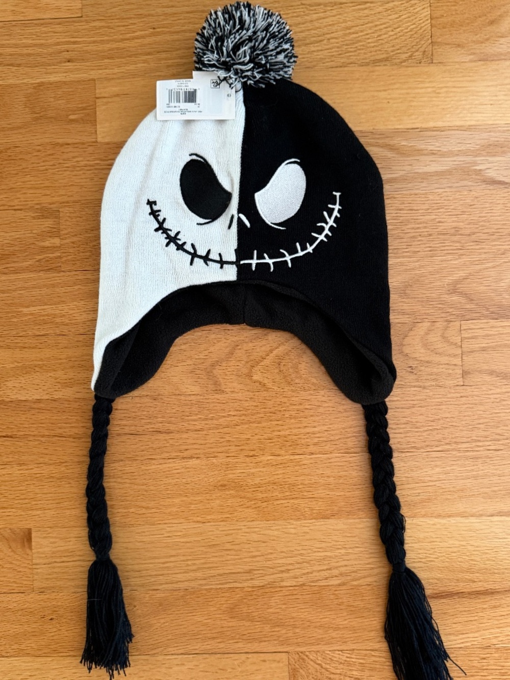 NWT Nightmare Before Christmas Jack Skellington Beanie w/ Ear Flaps